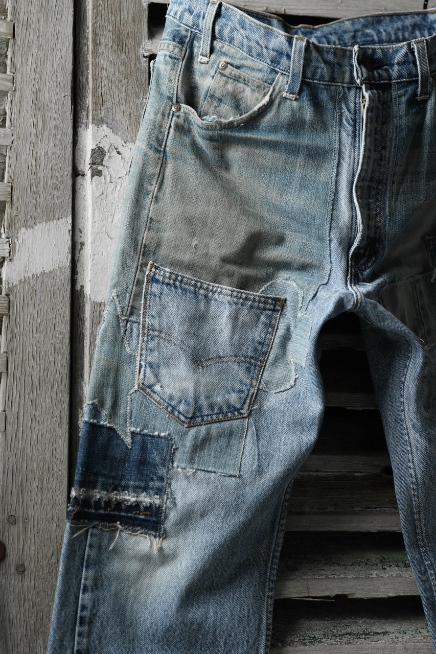 画像をギャラリービューアに読み込む, CHANGES VINTAGE REMAKE DENIM STRAIGHT PANTS / RARE DENIM (INDIGO #B)