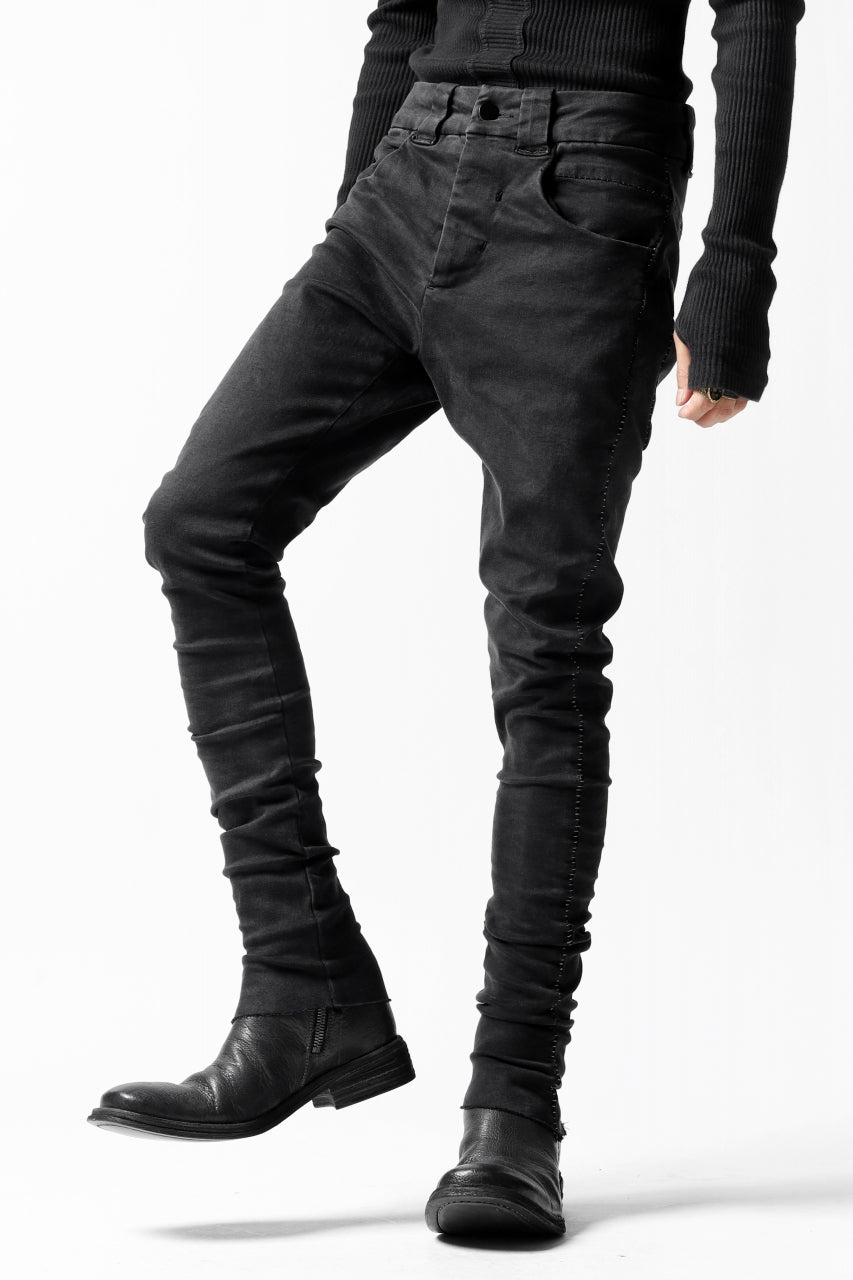 画像をギャラリービューアに読み込む, thomkrom OVER LOCKED SKINNY TROUSERS /  HYPER STRETCH DENIM (BLACK)