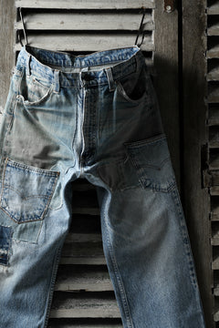 画像をギャラリービューアに読み込む, CHANGES VINTAGE REMAKE DENIM STRAIGHT PANTS / RARE DENIM (INDIGO #B)