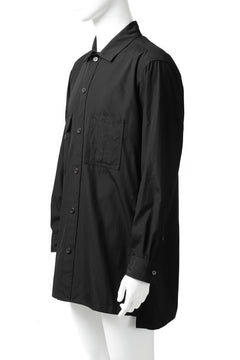画像をギャラリービューアに読み込む, Y's LOOSEY WORK SHIRT / AIR-TUMBLED COTTON (BLACK)
