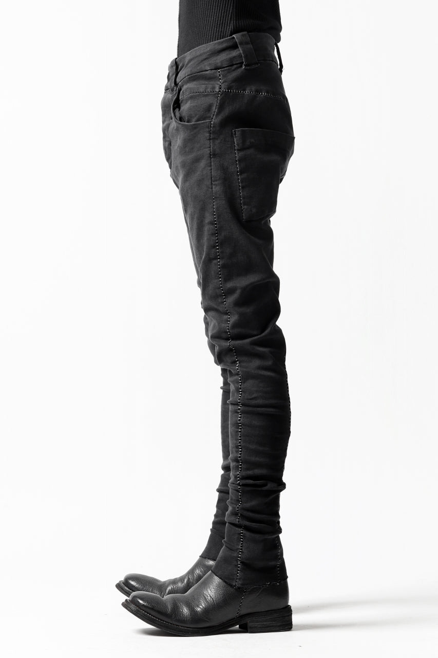 画像をギャラリービューアに読み込む, thomkrom OVER LOCKED SKINNY TROUSERS /  HYPER STRETCH DENIM (BLACK)