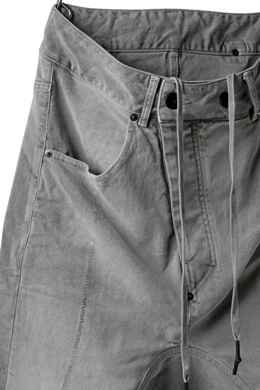 画像をギャラリービューアに読み込む, 11 BY BORIS BIDJAN SABERI LOW-DROPPED CROTCH BAGGY PANT "P4C-F-1481" (STRETCH DENIM / ICE GREY)