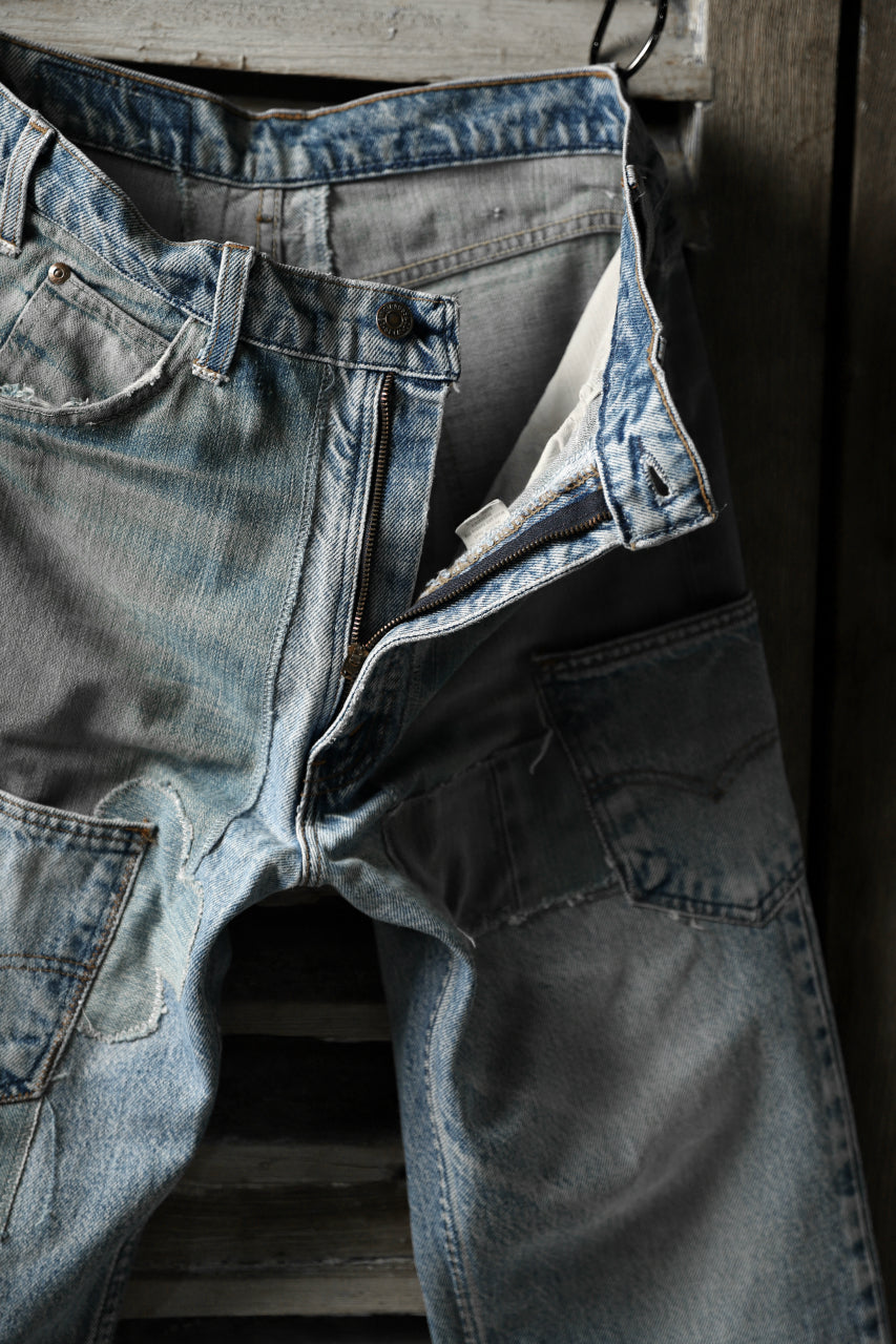 画像をギャラリービューアに読み込む, CHANGES VINTAGE REMAKE DENIM STRAIGHT PANTS / RARE DENIM (INDIGO #B)