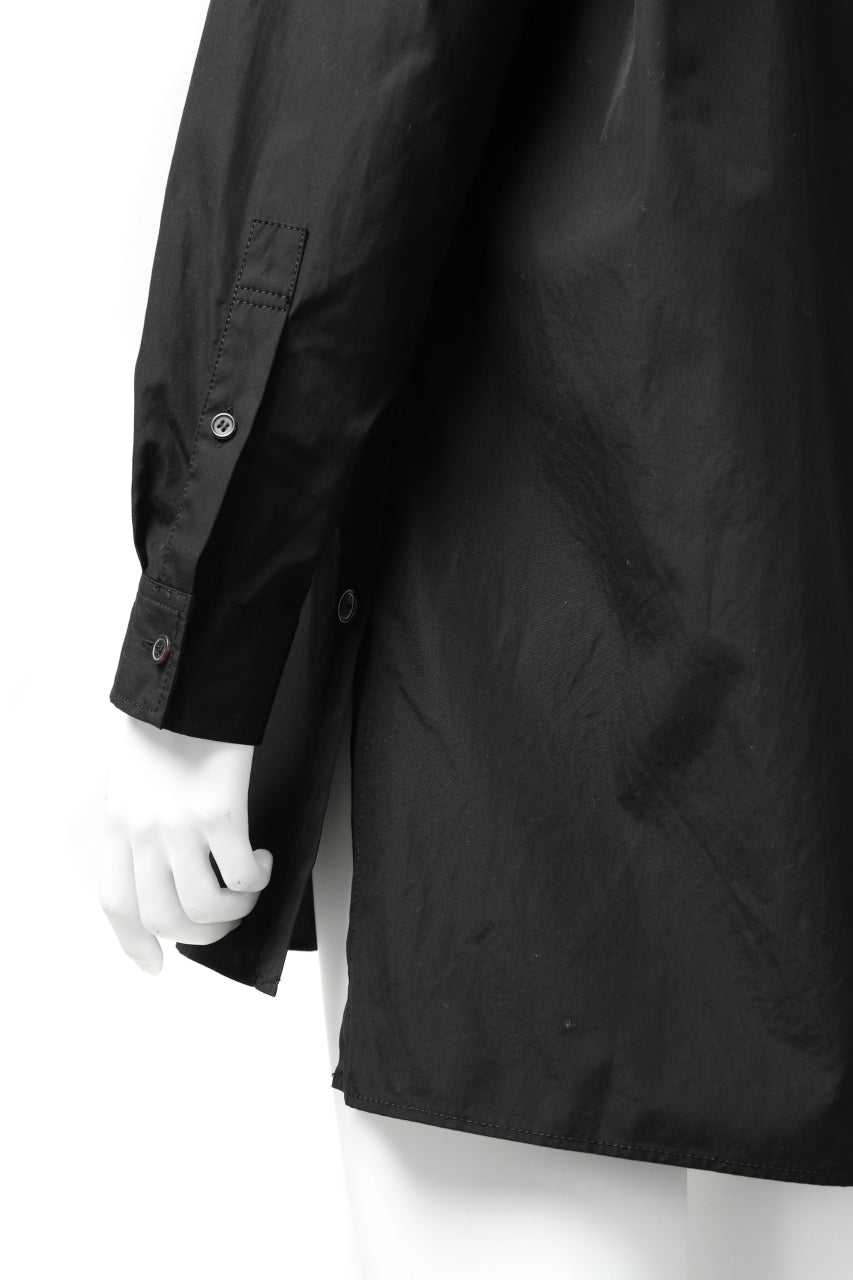 画像をギャラリービューアに読み込む, Y's LOOSEY WORK SHIRT / AIR-TUMBLED COTTON (BLACK)