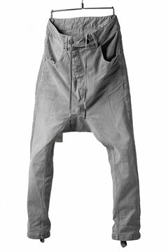 画像をギャラリービューアに読み込む, 11 BY BORIS BIDJAN SABERI LOW-DROPPED CROTCH BAGGY PANT "P4C-F-1481" (STRETCH DENIM / ICE GREY)