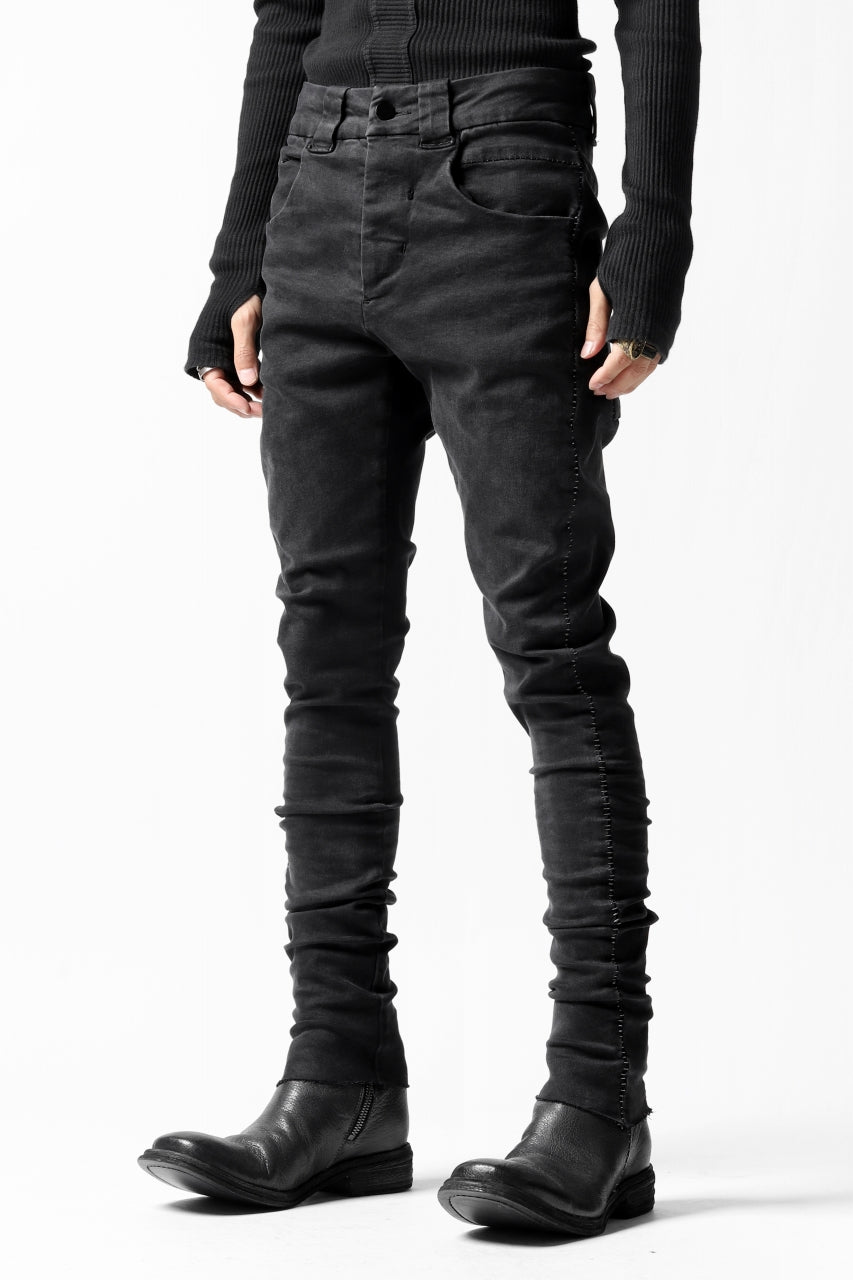 画像をギャラリービューアに読み込む, thomkrom OVER LOCKED SKINNY TROUSERS /  HYPER STRETCH DENIM (BLACK)