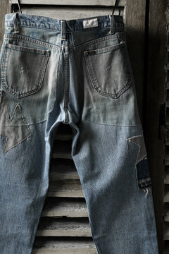 画像をギャラリービューアに読み込む, CHANGES VINTAGE REMAKE DENIM STRAIGHT PANTS / RARE DENIM (INDIGO #B)