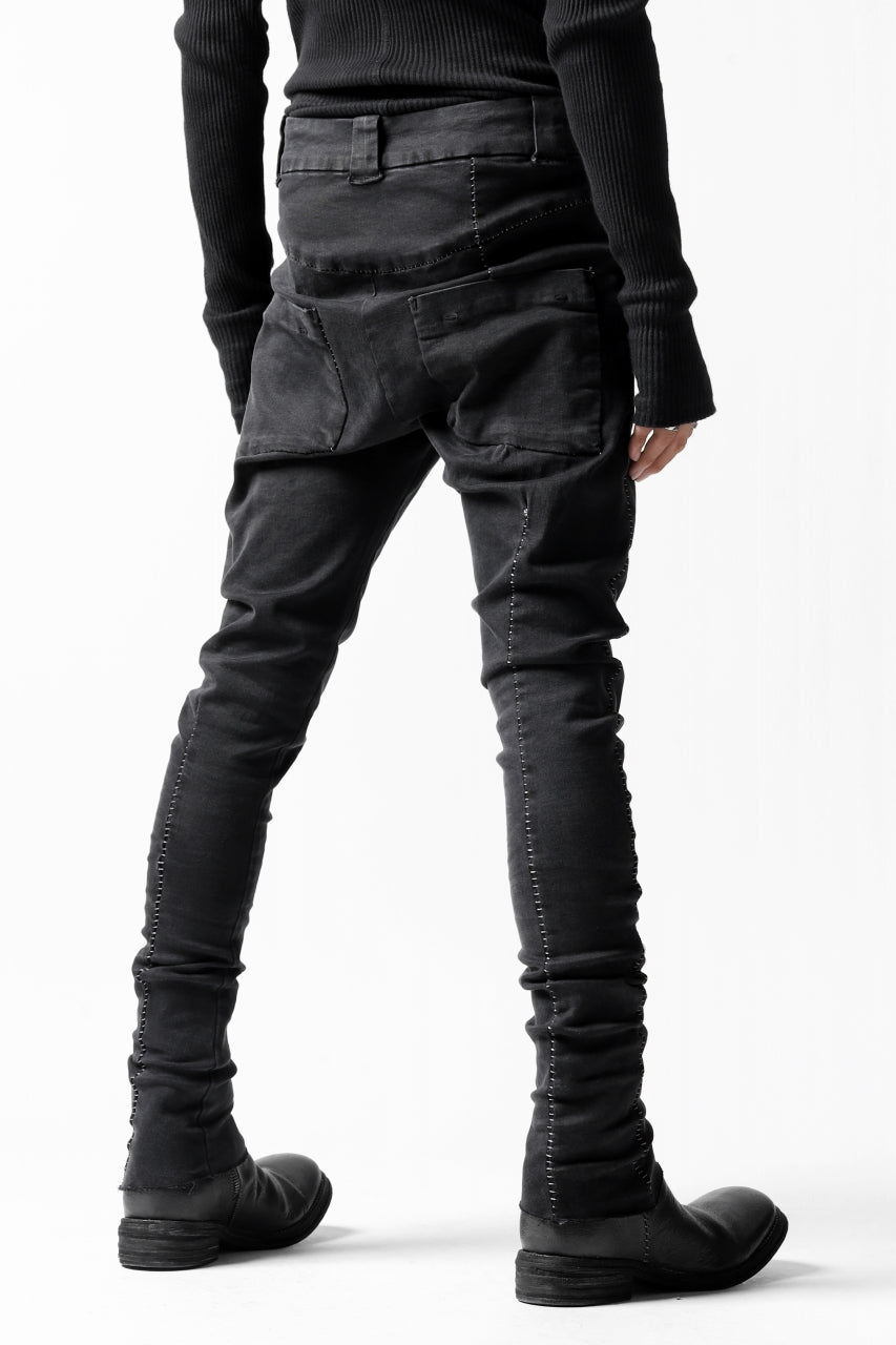 画像をギャラリービューアに読み込む, thomkrom OVER LOCKED SKINNY TROUSERS /  HYPER STRETCH DENIM (BLACK)