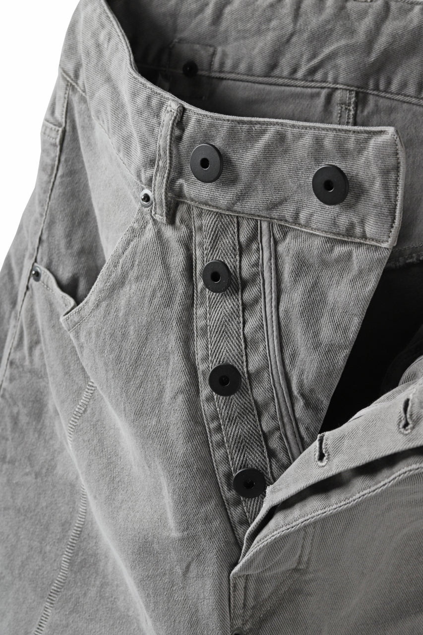 画像をギャラリービューアに読み込む, 11 BY BORIS BIDJAN SABERI LOW-DROPPED CROTCH BAGGY PANT "P4C-F-1481" (STRETCH DENIM / ICE GREY)