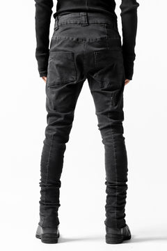 画像をギャラリービューアに読み込む, thomkrom OVER LOCKED SKINNY TROUSERS /  HYPER STRETCH DENIM (BLACK)