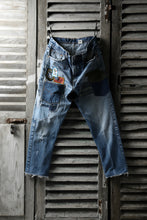 画像をギャラリービューアに読み込む, CHANGES VINTAGE REMAKE PATCHWORK DENIM TAPERED PANTS / VINTAGE DENIM (INDIGO #A)