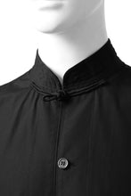 画像をギャラリービューアに読み込む, Y's BANG ON! No.120 CUFF ST CHINA SHIRT / AIR-TUMBLED COTTON (BLACK)