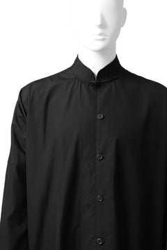 画像をギャラリービューアに読み込む, Y's BANG ON! No.120 CUFF ST CHINA SHIRT / AIR-TUMBLED COTTON (BLACK)