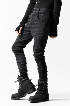 画像をギャラリービューアに読み込む, thomkrom OVER LOCKED SKINNY TROUSERS /  HYPER STRETCH DENIM (BLACK)