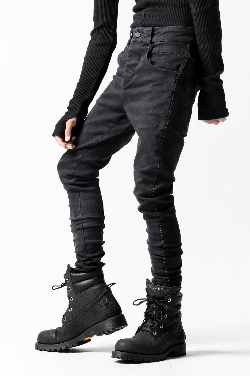 画像をギャラリービューアに読み込む, thomkrom OVER LOCKED SKINNY TROUSERS /  HYPER STRETCH DENIM (BLACK)