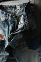 画像をギャラリービューアに読み込む, CHANGES VINTAGE REMAKE PATCHWORK DENIM TAPERED PANTS / VINTAGE DENIM (INDIGO #A)