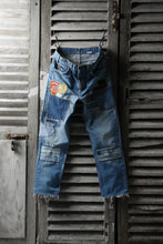 画像をギャラリービューアに読み込む, CHANGES VINTAGE REMAKE PATCHWORK DENIM TAPERED PANTS / VINTAGE DENIM (INDIGO #B)