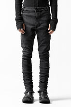 画像をギャラリービューアに読み込む, thomkrom OVER LOCKED SKINNY TROUSERS /  HYPER STRETCH DENIM (DARK GREY)