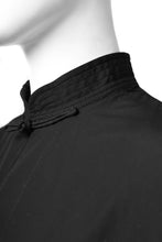 画像をギャラリービューアに読み込む, Y's BANG ON! No.120 CUFF ST CHINA SHIRT / AIR-TUMBLED COTTON (BLACK)