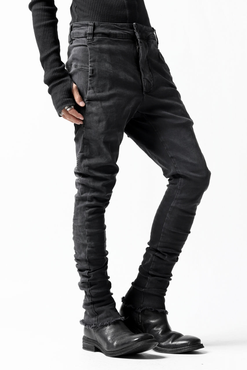画像をギャラリービューアに読み込む, thomkrom OVER LOCKED SKINNY TROUSERS /  HYPER STRETCH DENIM (DARK GREY)