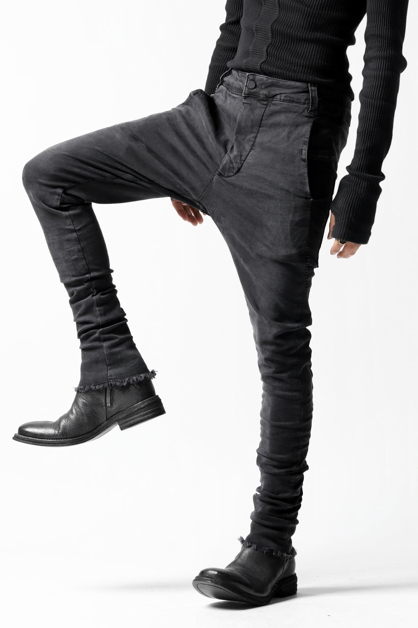 画像をギャラリービューアに読み込む, thomkrom OVER LOCKED SKINNY TROUSERS /  HYPER STRETCH DENIM (DARK GREY)