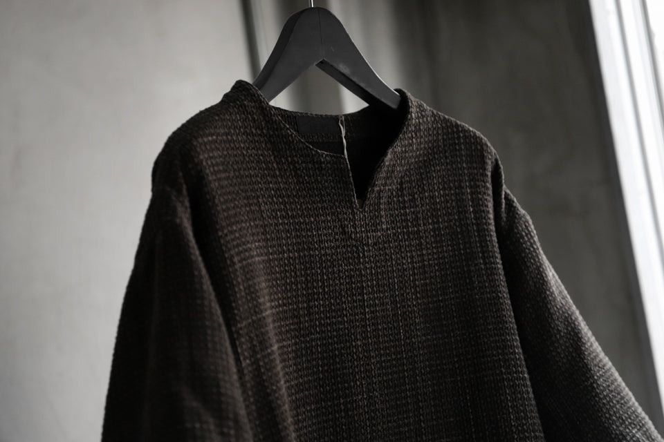 画像をギャラリービューアに読み込む, COLINA KEY NECK PULLOVER SHIRT / GARABO LIGHT SASHIKO (ZAKURO)