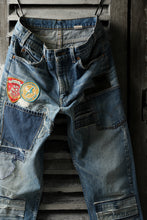 画像をギャラリービューアに読み込む, CHANGES VINTAGE REMAKE PATCHWORK DENIM TAPERED PANTS / VINTAGE DENIM (INDIGO #B)
