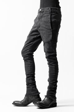 画像をギャラリービューアに読み込む, thomkrom OVER LOCKED SKINNY TROUSERS /  HYPER STRETCH DENIM (DARK GREY)