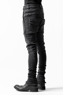 画像をギャラリービューアに読み込む, thomkrom OVER LOCKED SKINNY TROUSERS /  HYPER STRETCH DENIM (DARK GREY)