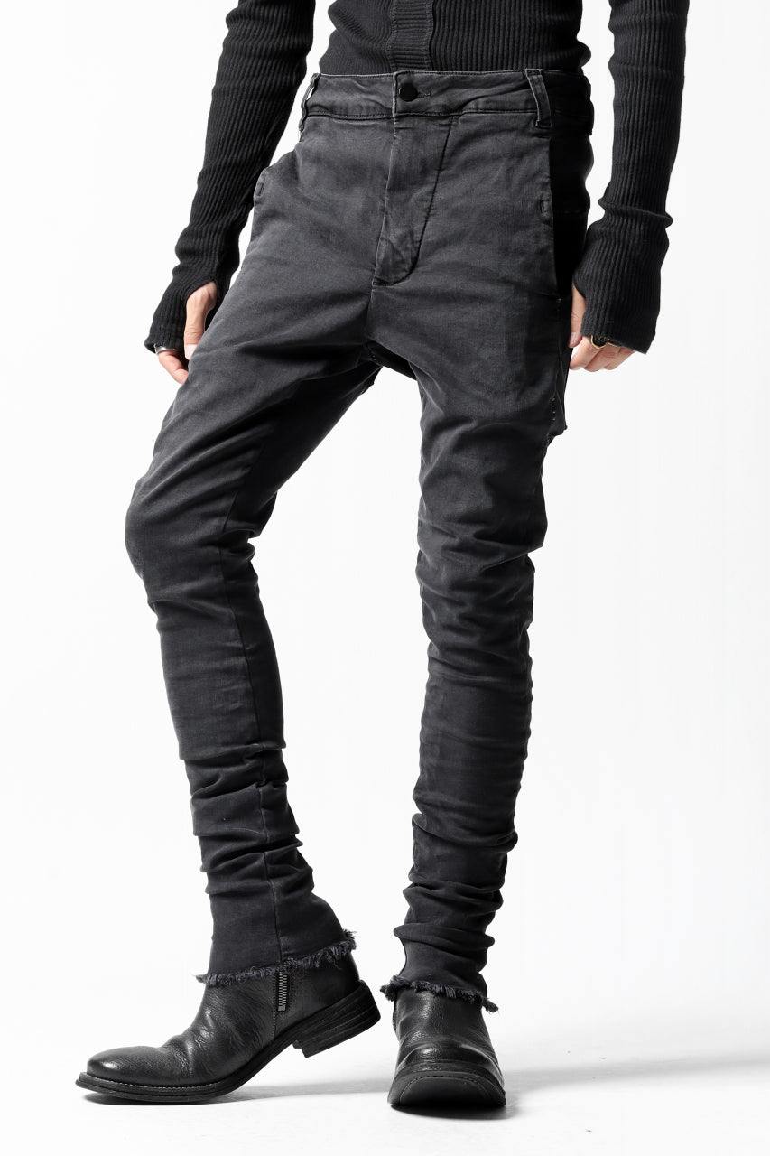 画像をギャラリービューアに読み込む, thomkrom OVER LOCKED SKINNY TROUSERS /  HYPER STRETCH DENIM (DARK GREY)