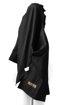 画像をギャラリービューアに読み込む, Y's BANG ON! No.120 CUFF ST CHINA SHIRT / AIR-TUMBLED COTTON (BLACK)