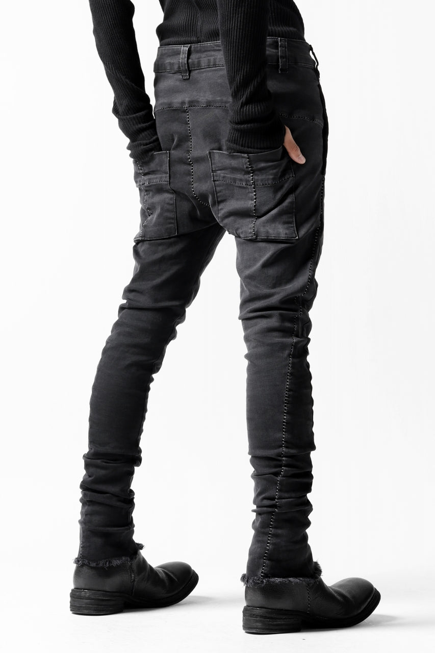 画像をギャラリービューアに読み込む, thomkrom OVER LOCKED SKINNY TROUSERS /  HYPER STRETCH DENIM (DARK GREY)