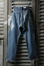 画像をギャラリービューアに読み込む, CHANGES VINTAGE REMAKE PATCHWORK DENIM TAPERED PANTS / VINTAGE DENIM (INDIGO #B)