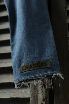 画像をギャラリービューアに読み込む, CHANGES VINTAGE REMAKE PATCHWORK DENIM TAPERED PANTS / VINTAGE DENIM (INDIGO #B)