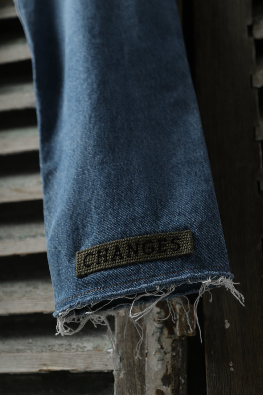 画像をギャラリービューアに読み込む, CHANGES VINTAGE REMAKE PATCHWORK DENIM TAPERED PANTS / VINTAGE DENIM (INDIGO #B)