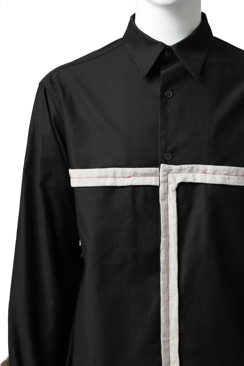 画像をギャラリービューアに読み込む, Y's BANG ON! No.139 ANCIENT TRIBE TAPE-STITCH SHIRT (BLACK)