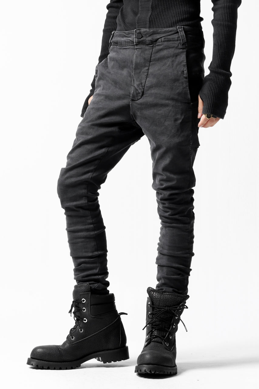 画像をギャラリービューアに読み込む, thomkrom OVER LOCKED SKINNY TROUSERS /  HYPER STRETCH DENIM (DARK GREY)