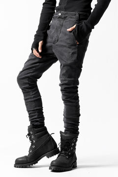 画像をギャラリービューアに読み込む, thomkrom OVER LOCKED SKINNY TROUSERS /  HYPER STRETCH DENIM (DARK GREY)