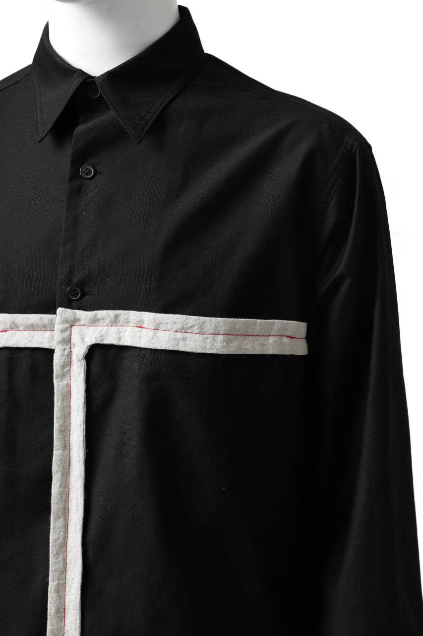 画像をギャラリービューアに読み込む, Y's BANG ON! No.139 ANCIENT TRIBE TAPE-STITCH SHIRT (BLACK)