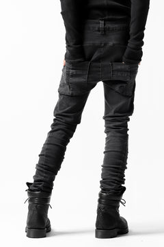 画像をギャラリービューアに読み込む, thomkrom OVER LOCKED SKINNY TROUSERS /  HYPER STRETCH DENIM (DARK GREY)