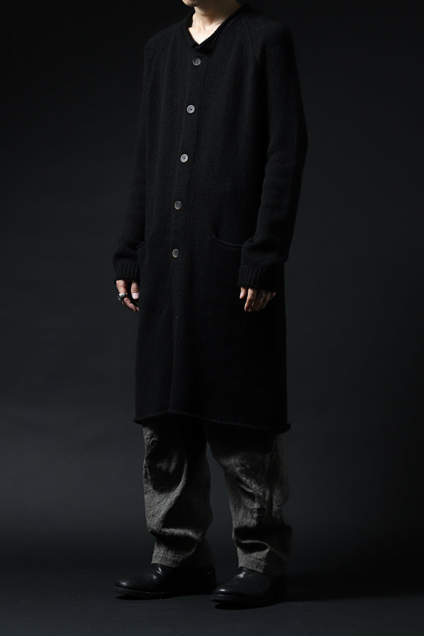 forme d'expression Buttoned Up Knitted Coat (Black)