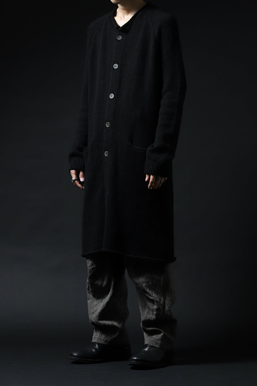 画像をギャラリービューアに読み込む, forme d'expression Buttoned Up Knitted Coat (Black)