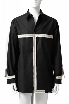 画像をギャラリービューアに読み込む, Y's BANG ON! No.139 ANCIENT TRIBE TAPE-STITCH SHIRT (BLACK)