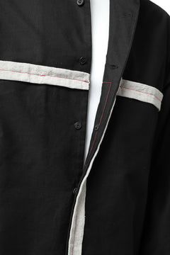 画像をギャラリービューアに読み込む, Y's BANG ON! No.139 ANCIENT TRIBE TAPE-STITCH SHIRT (BLACK)