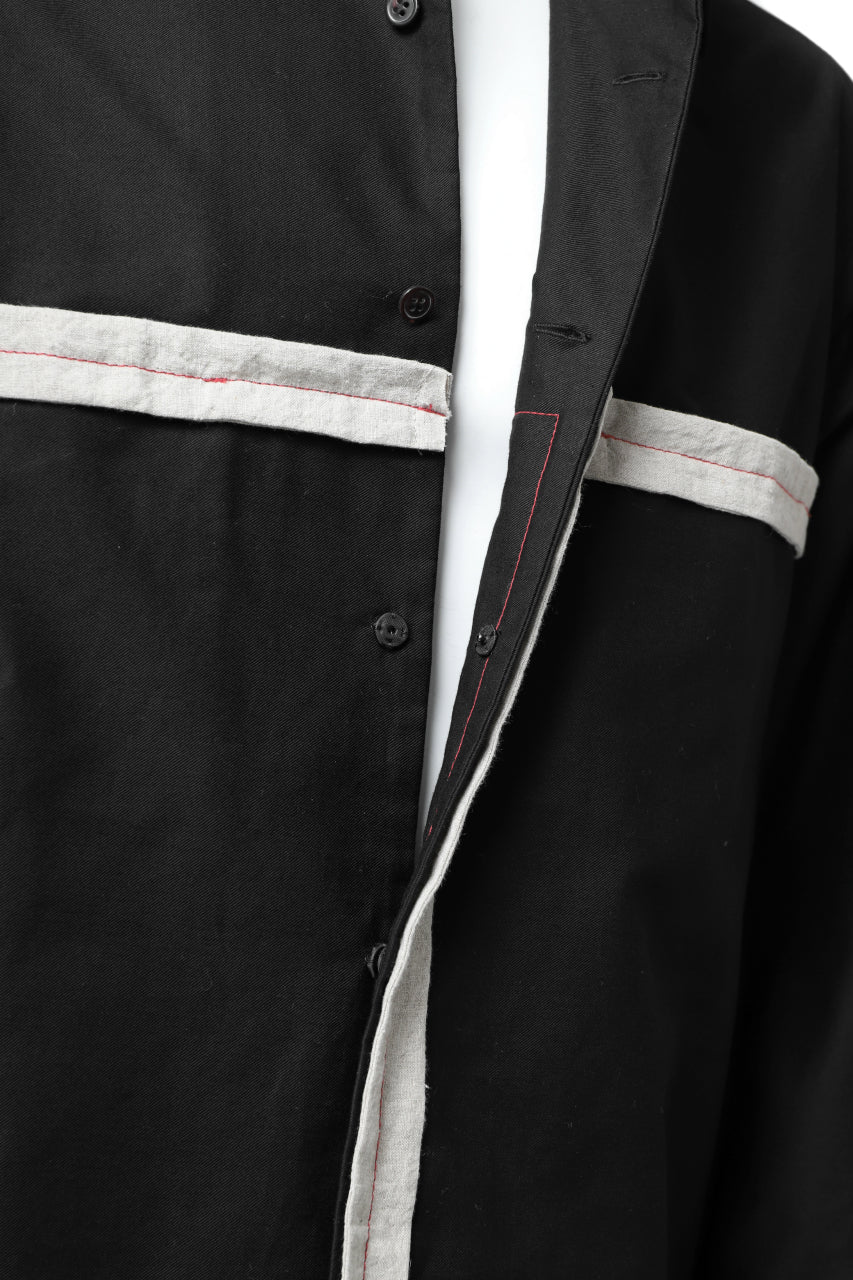 画像をギャラリービューアに読み込む, Y's BANG ON! No.139 ANCIENT TRIBE TAPE-STITCH SHIRT (BLACK)