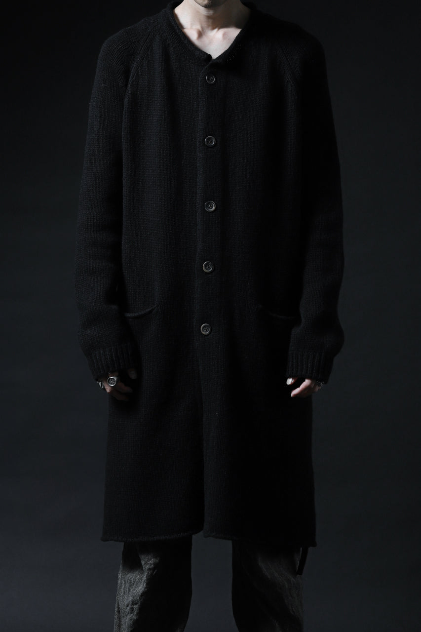 画像をギャラリービューアに読み込む, forme d'expression Buttoned Up Knitted Coat (Black)