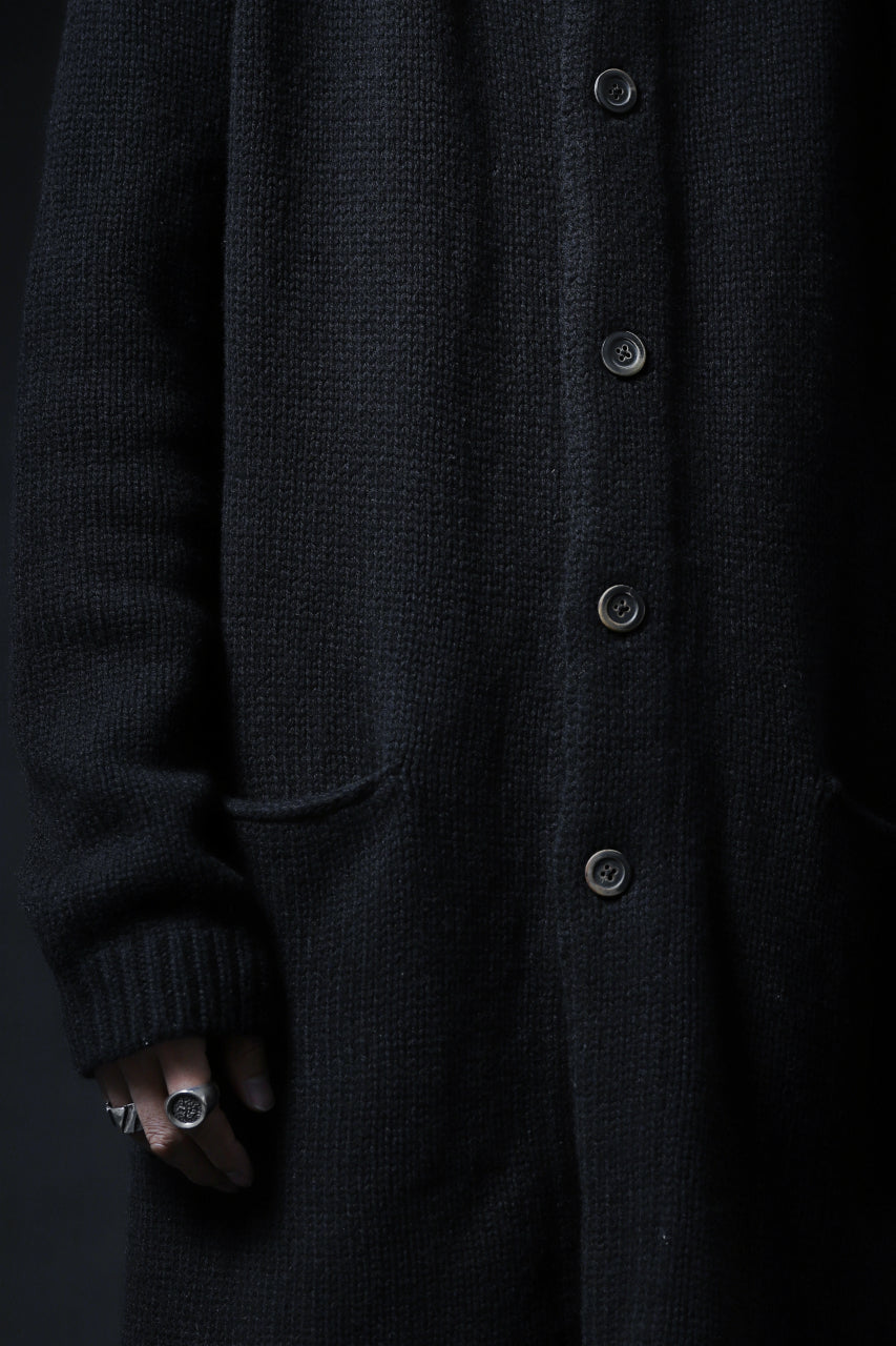 画像をギャラリービューアに読み込む, forme d'expression Buttoned Up Knitted Coat (Black)