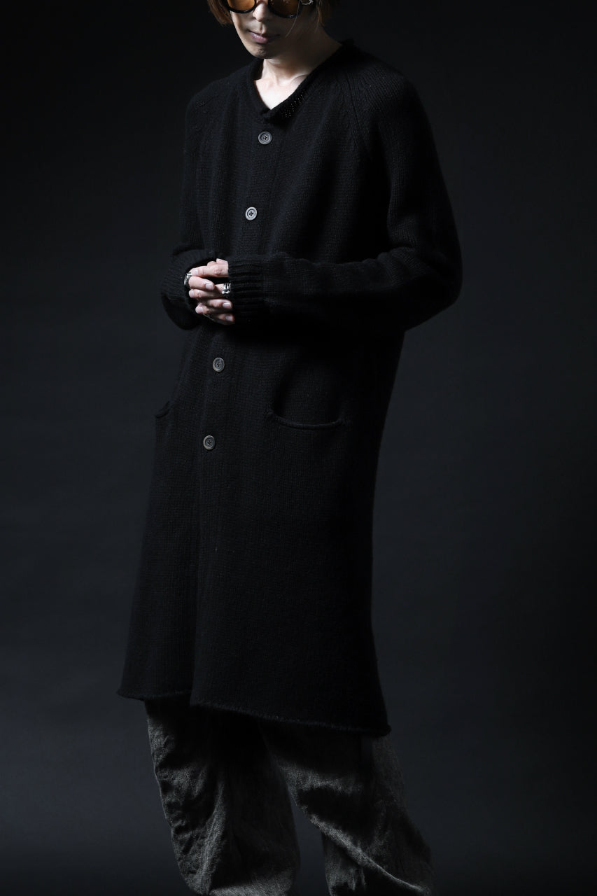 画像をギャラリービューアに読み込む, forme d'expression Buttoned Up Knitted Coat (Black)