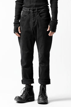 画像をギャラリービューアに読み込む, thomkrom OVER LOCK SLIM CROPPED PANTS / DAMAGE STRETCH DENIM (BLACK)