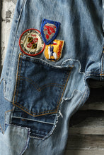 画像をギャラリービューアに読み込む, CHANGES VINTAGE REMAKE PATCHWORK DENIM TAPERED PANTS / VINTAGE DENIM (INDIGO #C)